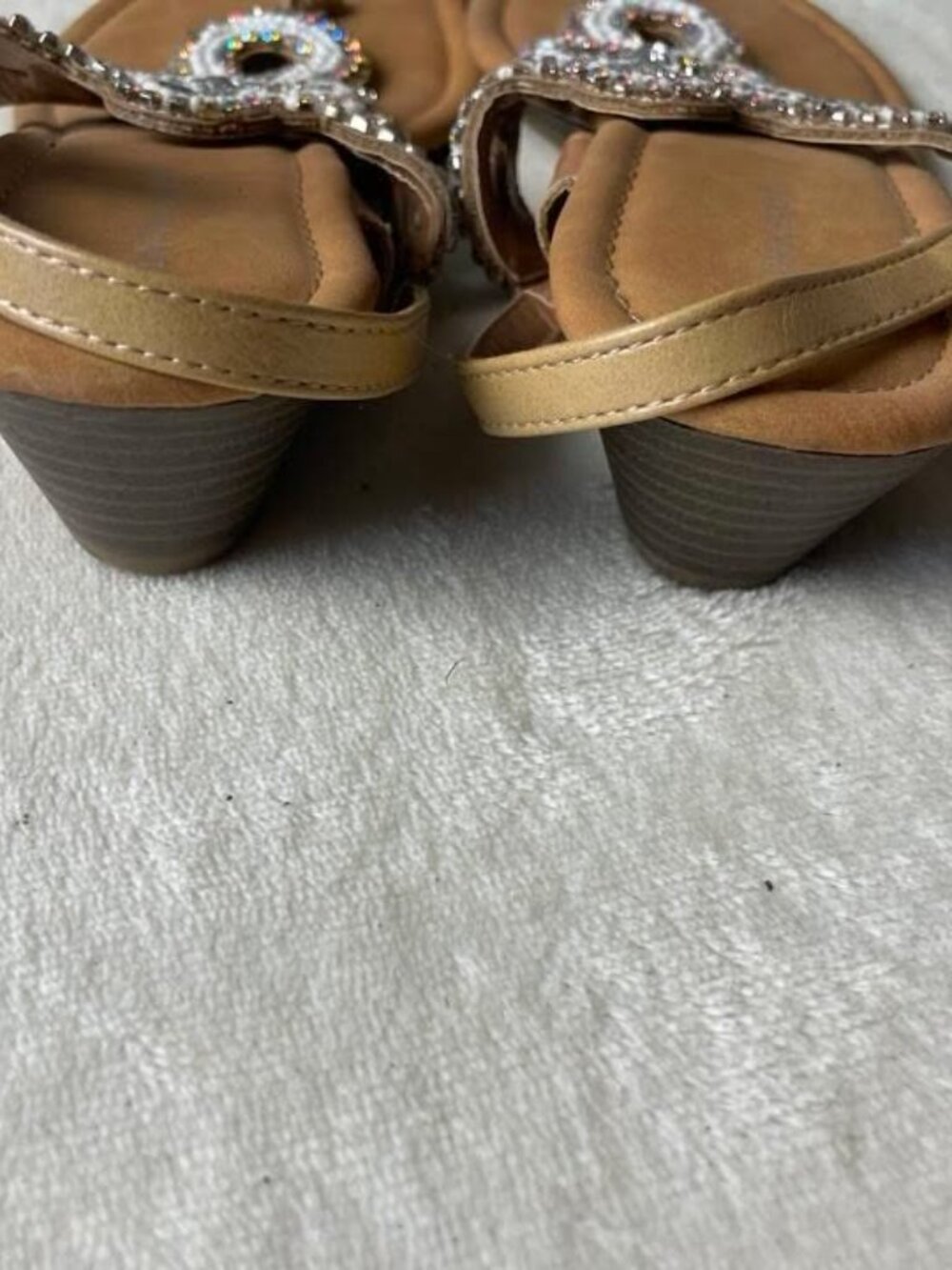 EUC Laura Scott Beaded Thong Sandals size 8.5 - Picture 5 of 6